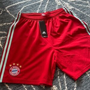 Adidas Red FC Bayern Munich Athletic Shorts